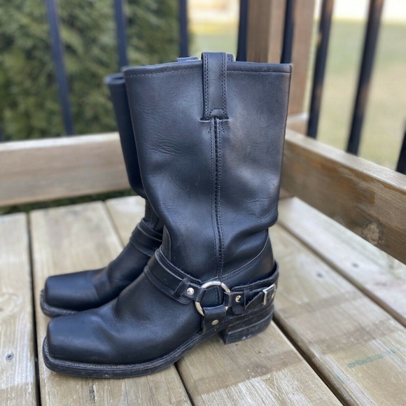 frye square toe boots